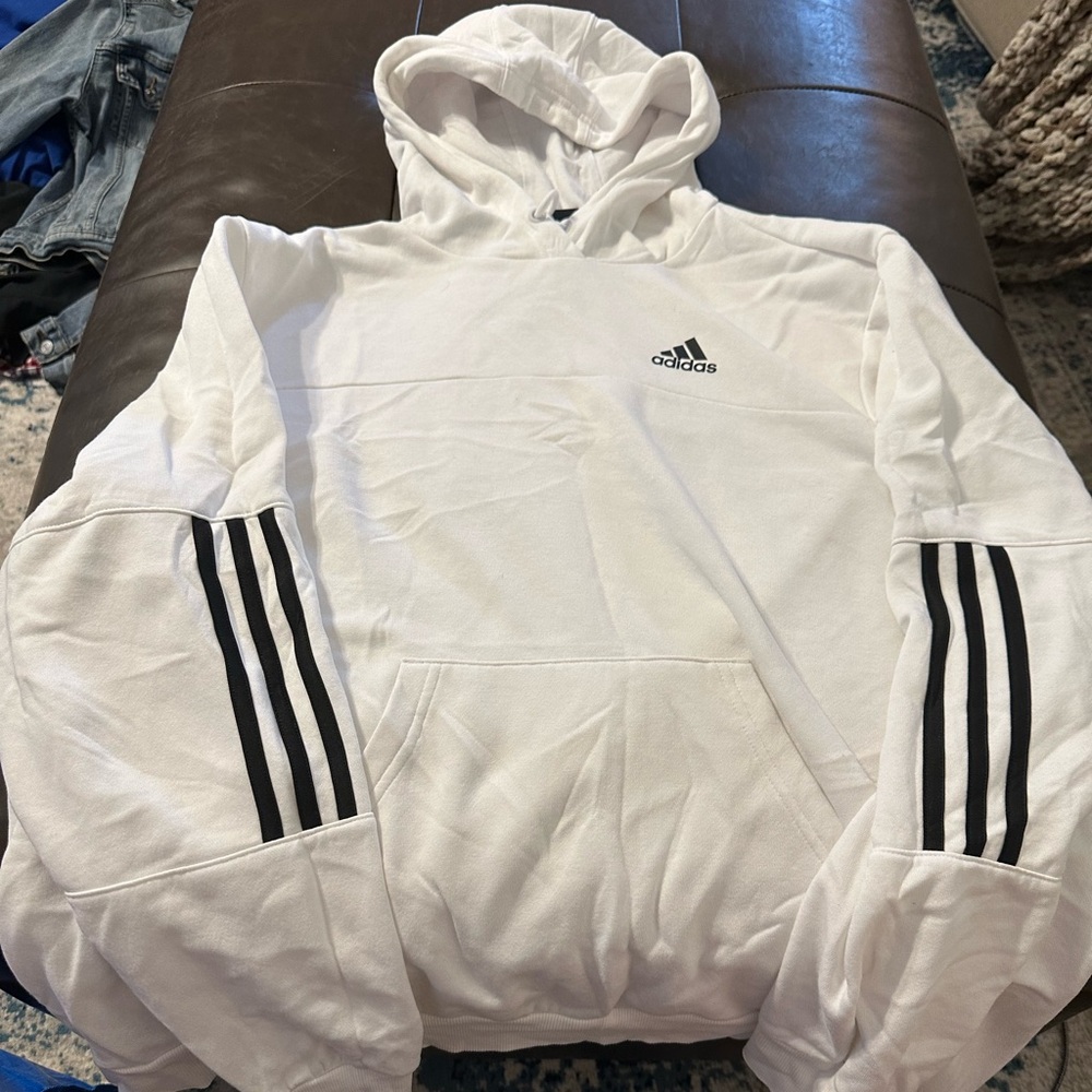 White Adidas hoodie